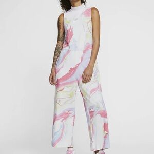 Nike Women's Tie-Dye Crop Tank — White, Coral, Lavender, Lime